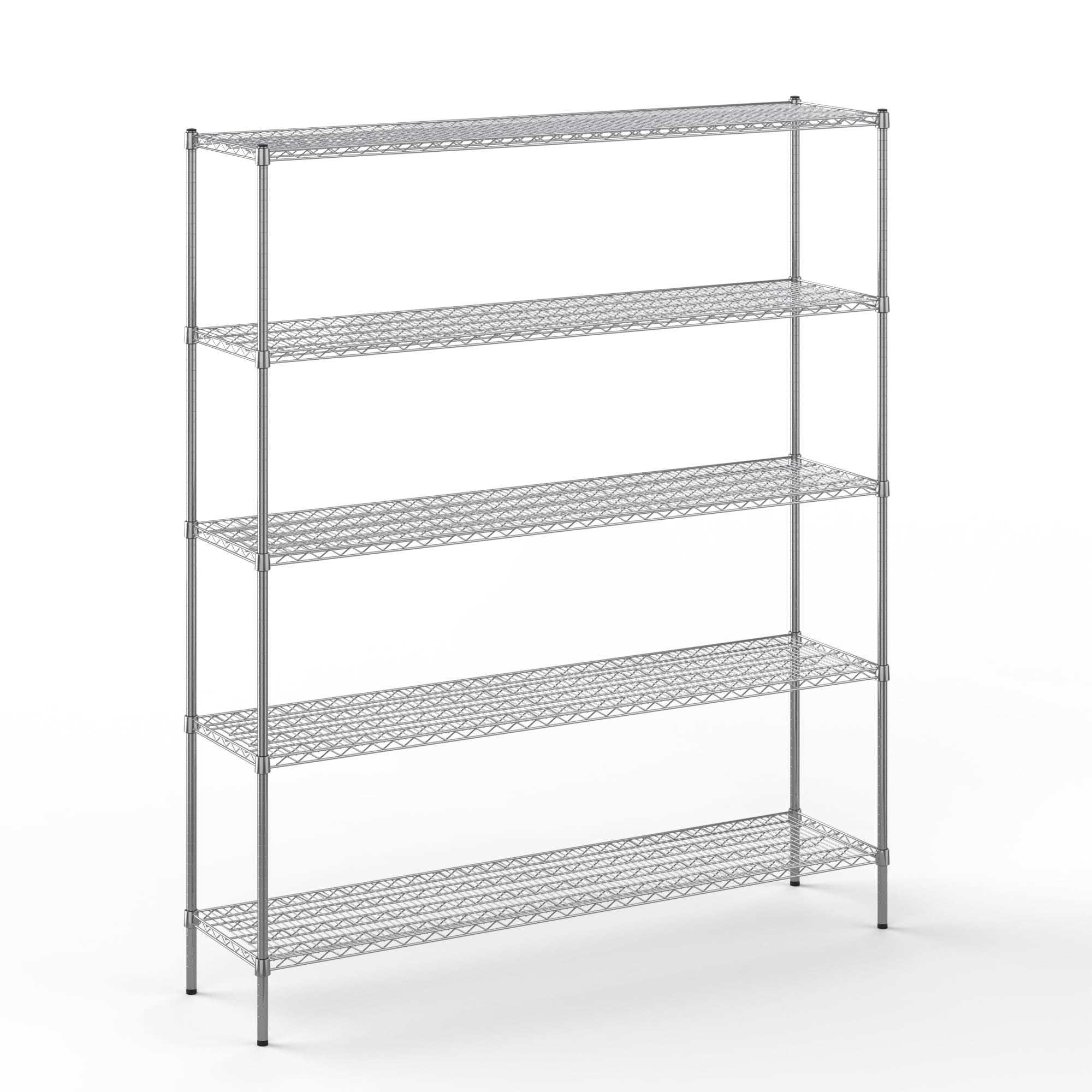 18" Deep x 72" Wide x 86" Height Wire Shelving Kit | 5-Tier | NSF Commercial Storage Rack Unit