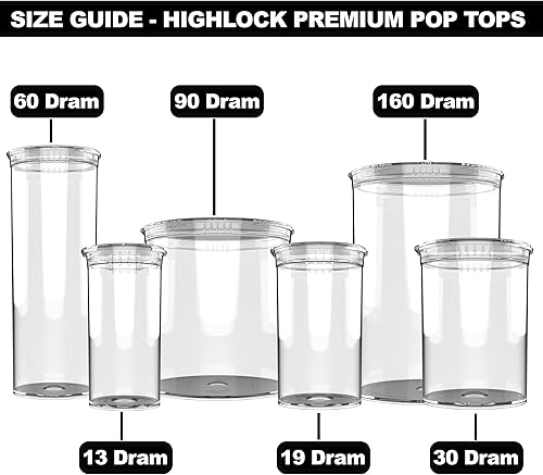Miniatura 7 de 90 Dram CR envases de plástico Pop Top Contenedores  Resistente a los niños Vial Botellas  60 unidades (transparente)