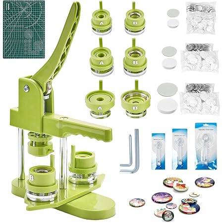 Amazon.com: Aiment Button Maker Machine Multiple Sizes 5th Gen Upgraded ...