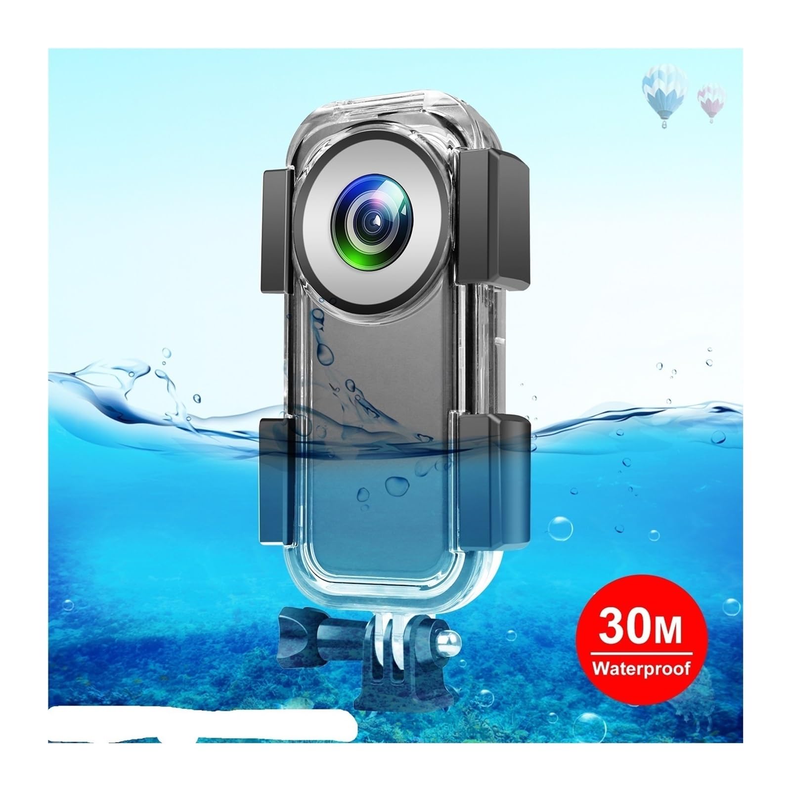 Custodia protettiva for fotocamera subacquea con custodia subacquea da 30 M | La copertura protettiva impermeabile si adatta alle fotocamere sportive, ideale for le immersioni