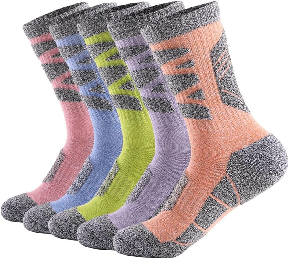 Women's Thickened Towel Bottom Outdoor Mountaineering Running and Hiking Socks Sweat-absorbing Mid Cap