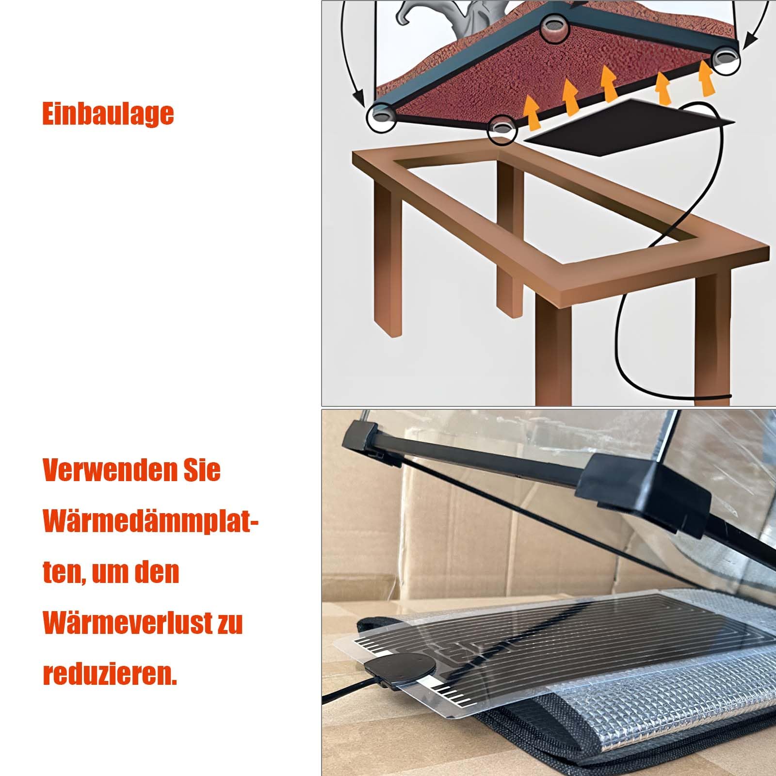 EWENYS Terrarium Heizmatte mit Temperaturregler, Reptil Heizmatten für Reptilien Schildkröte, Schlangen, Eidechse, Gecko, Spinne, Raupe, Aquarium Schildkröte Wärmematte(14W,15 * 28 cm) - 5