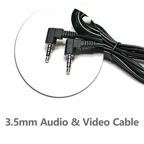 Miniatura 7 de EDO Tech - Adaptador de cargador de coche de 11 pies y cable de audio y video de 10 pies para reproductor de DVD portátil de pantalla dual Philips