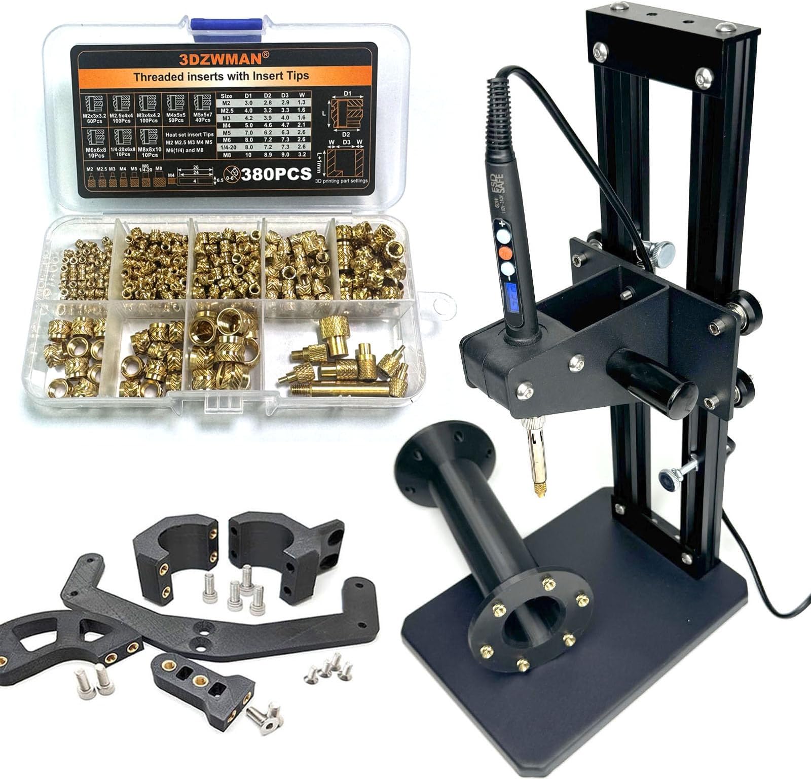 Vertical Heat Press Machine Heat Set Insert Tool Insertion Height ...