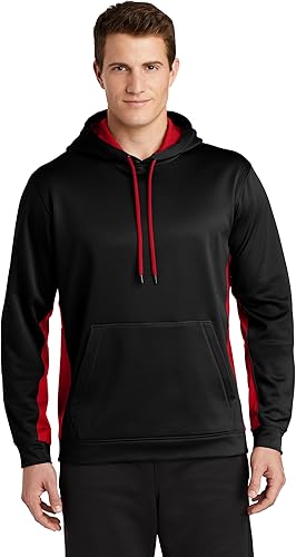 SPORT-TEK Sudadera deportiva con capucha de forro polar con capucha para hombre