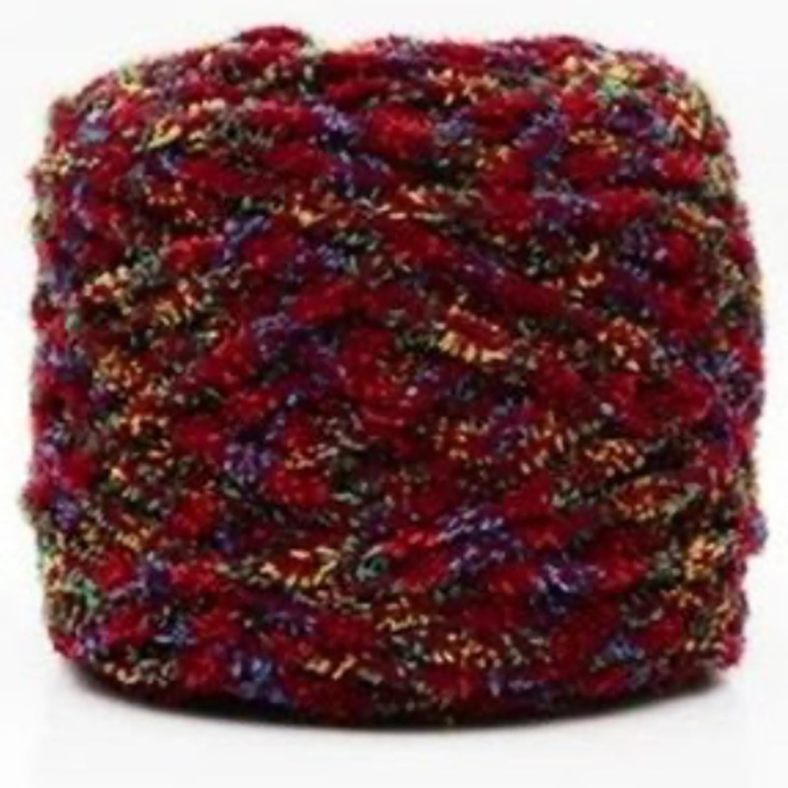 Soft Chenille Yarn 640g Chunky Knitting Crochet Yarn, Lightweight Durable (4 x 160g Skein) 27 Colours (Jube Red)