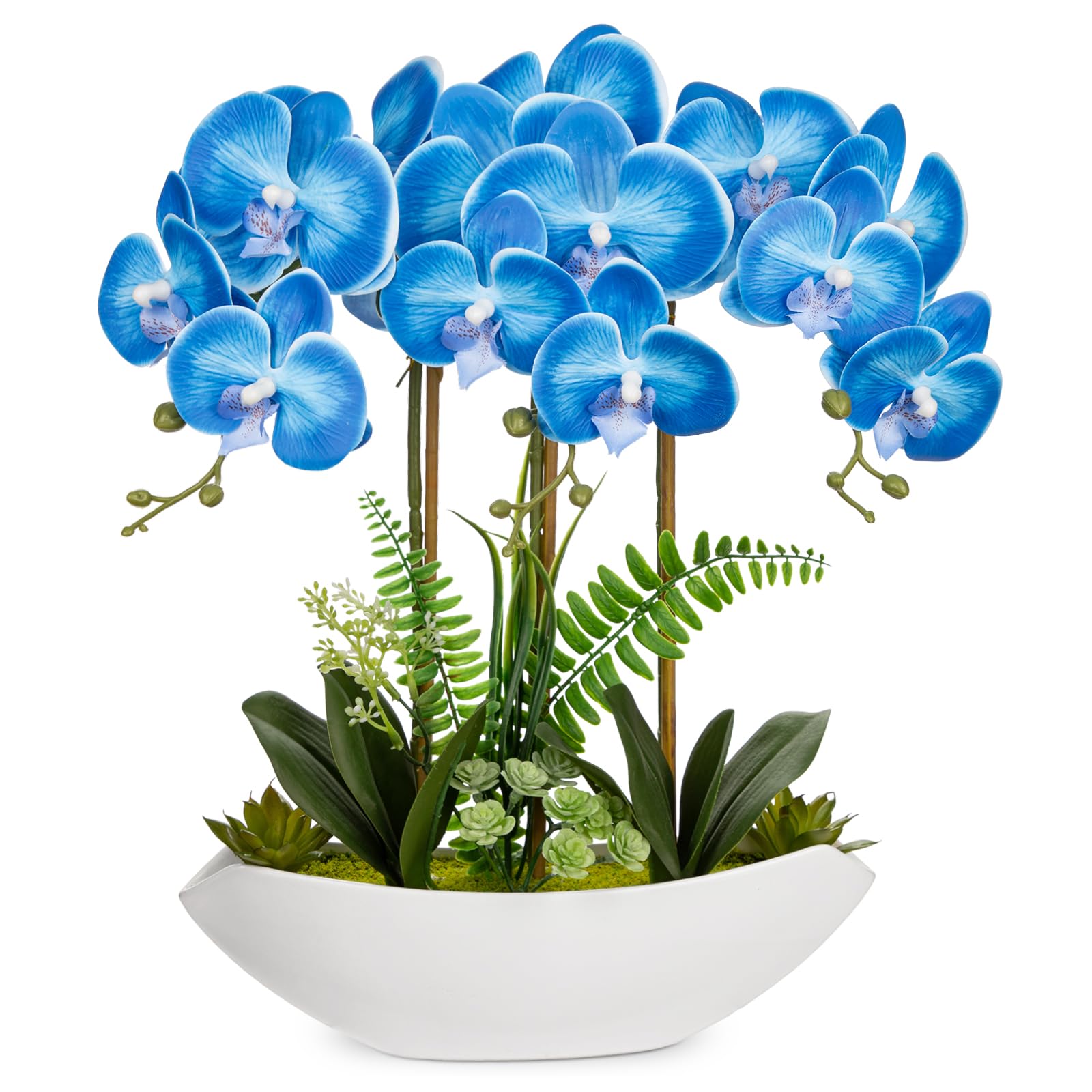 Amazon.com: Briful Blue Orchid Artificial Flowers 18in Fake Orchid