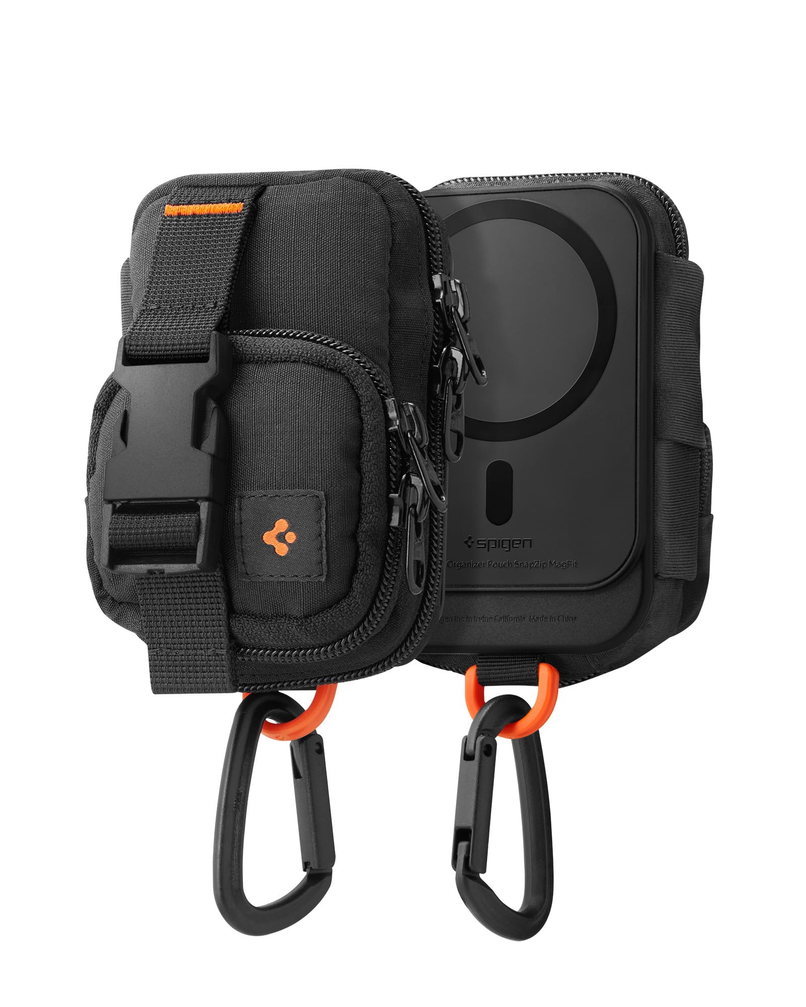 Spigen スナップジップ(MagFit) 磁気ポーチオーガナイザー ミニバッグ ストレージカードホルダー 財布 MagSafe用にデザイン iPhone 16/15/14/13/12モデルに対応