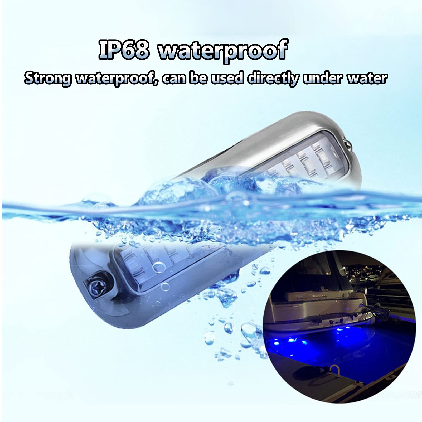 Luci Interne per Camper, 12v LED Plafoniera per Camper Illuminazione Interna per Camper, Luce Interna per Camper Van LED Lampada Bar 12v LED Universale per Caravan Barca,Bianca,1pc