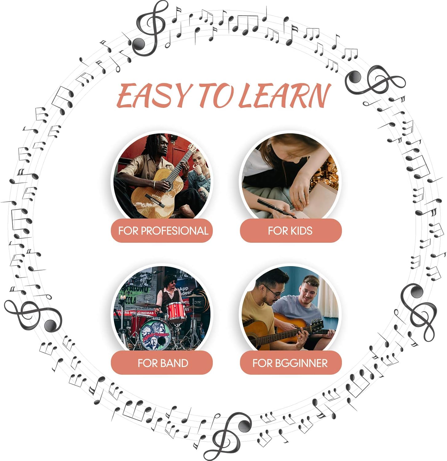 eBoot 10 Pcs 8 Keys Mini Kalimba Piano Set Include Thumb Piano with Lanyard Chain Finger Protector and Cleaning Cloth Wood Finger Pianos Gift for Adults Beginners(Wood,Oval, Cat Shaped)