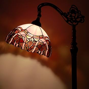 ZJART Tiffany Floor Lamp Stained Glass Lamp 18.88X12X67 Inch