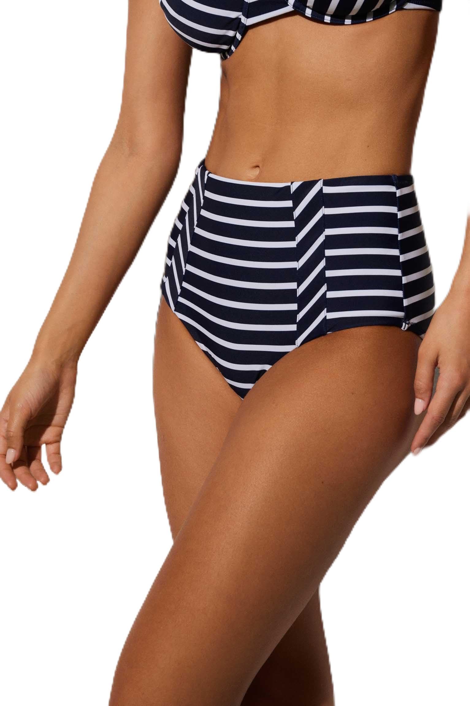YSABEL MORA Braga Bikini Alta Reductora diseño Marinero Azul