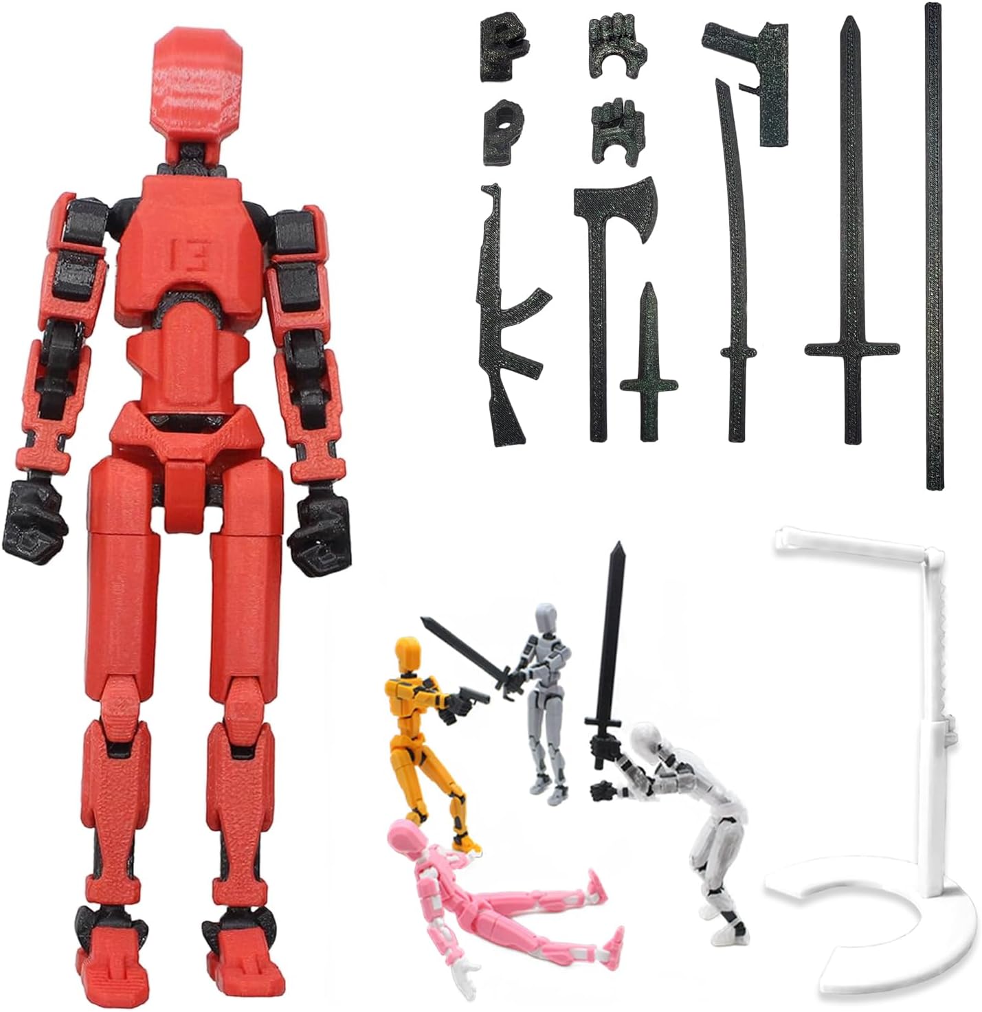 AQUECIDO Robot Action Figure, 3D Printed Action Figure with