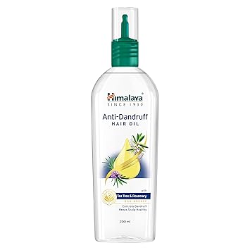 Himalaya Anti-Dandruff Hair Oil | Non Sticky Hair Oil | Removes Dandruff | Provides Scalp Nourishment | Made with Tea Tree Oil, Neem & Rosemary | For Women & Men | 200ml