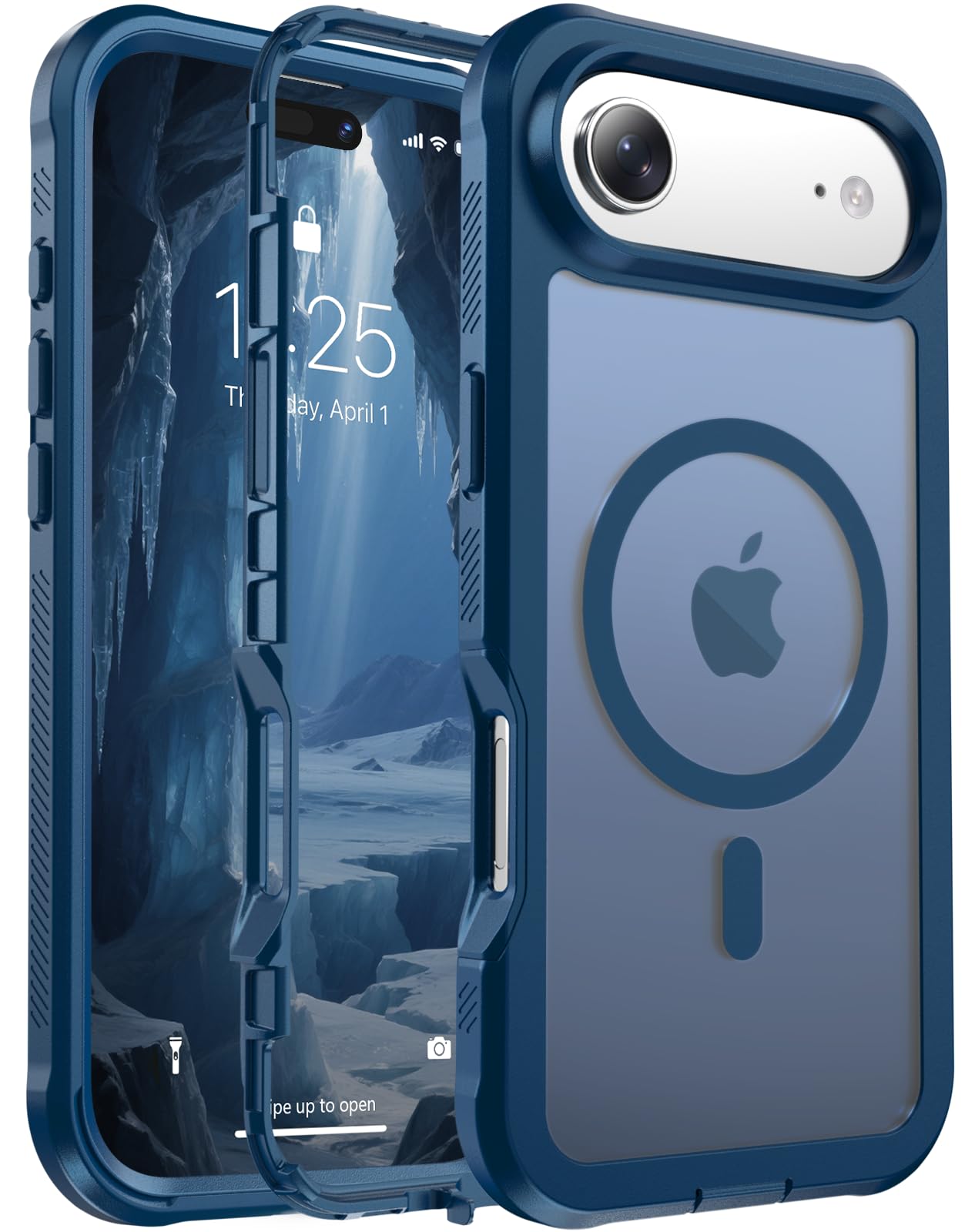 jaroco Magnetic for iPhone Air Case Heavy Duty Protection Deep Blue