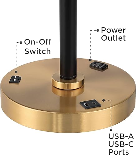 Miniatura 5 de Possini Euro Design Carlyle - Juego de 2 lámparas de escritorio de 30 12 pulgadas de alto, grandes, de mediados de siglo, moderno, glamuroso,