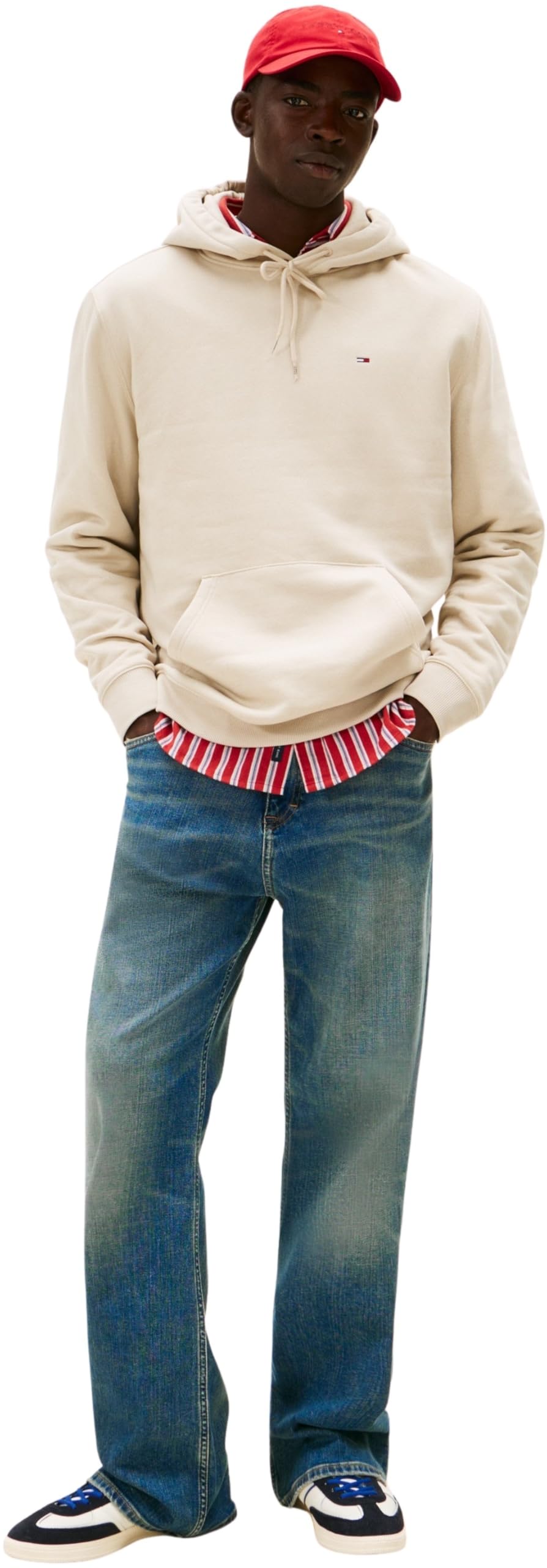 Tommy Jeans TJM Reg S Flag Hoodie Ext Dm0dm20742 Sweat à Capuche Homme (Lot de 1)