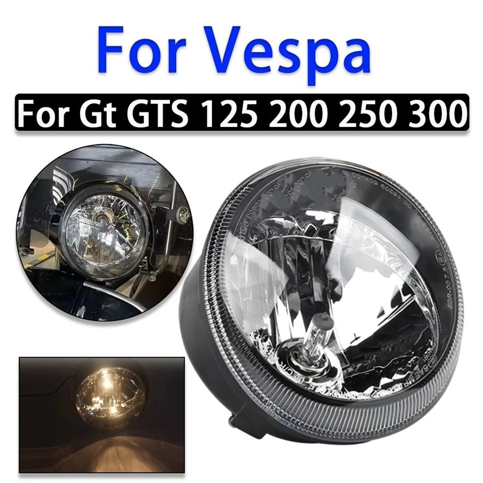 Faro De Motocicleta Faro Delantero Motocicleta Para Vespa Para Piaggio GT Para GTS 125 200 250 300 GTS125 GTS250 GTS300 Repuestos Iluminación