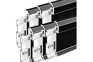Aluminum Skirting Board - 6-Pack H8cm LED Black Trim