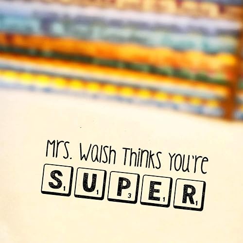 Miniatura 3 de Sellos personalizados autoentintados para profesores sello de graduación lindo sello personalizado de calidad de azulejos de juego Super