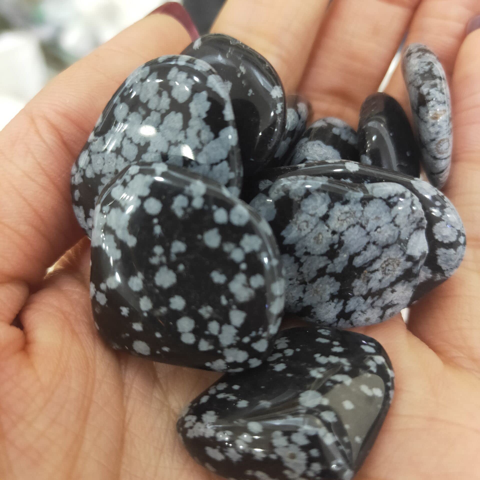 100g-1kg Grava de obsidiana Piedras Naturales y de Cristales Decoración de paisajismo de jardín for peceras, 800g (Size : 500g)