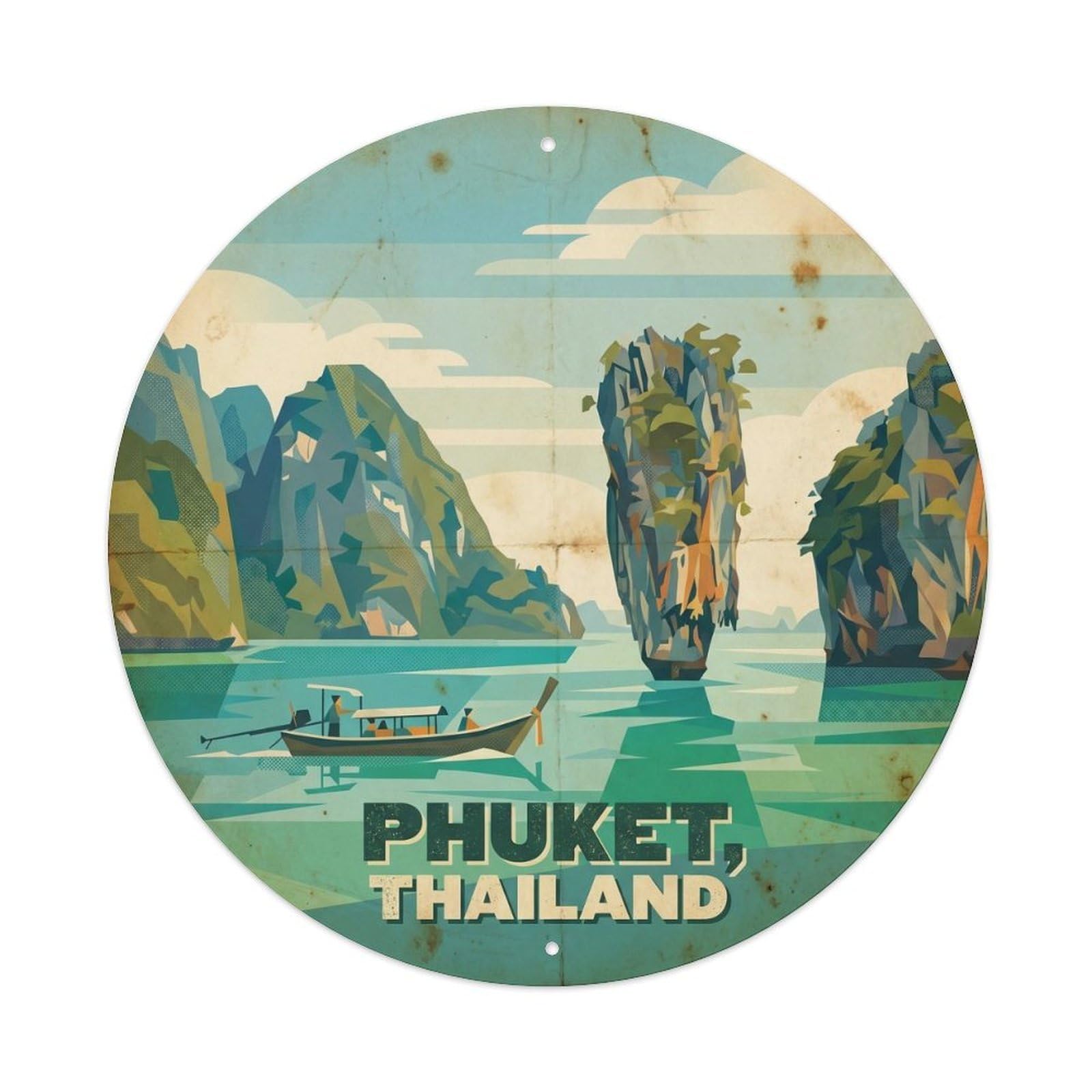 Phuket Phang Nga Bay Seaside Journey Ocean Coast Metal Tin Sign