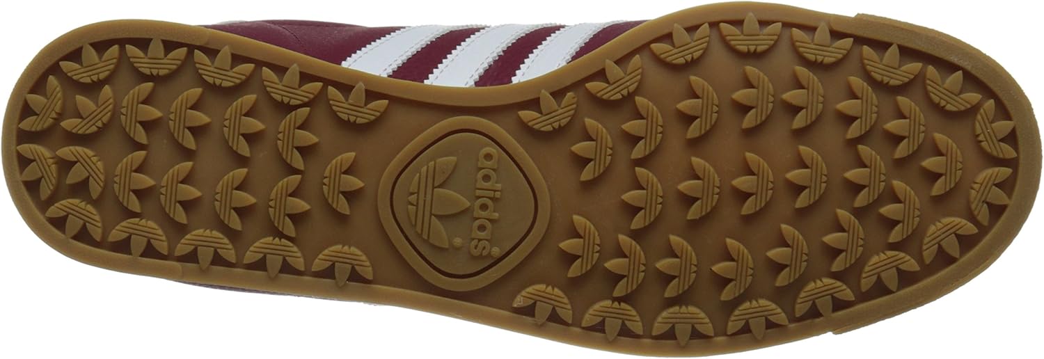 adidas Originals Men's Samoa Retro Sneaker Shoe, Collegiate Burgundy/Running White/Metallic/Gold, 10 M US