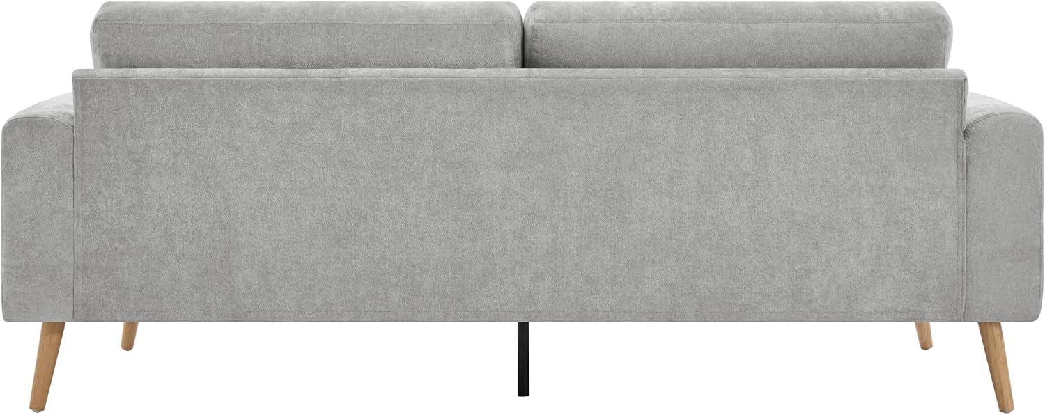 P PURLOVE Stylish 3-Seater Sofa, Minimalist 79.9" Sofa Couch for Living Room, Grey