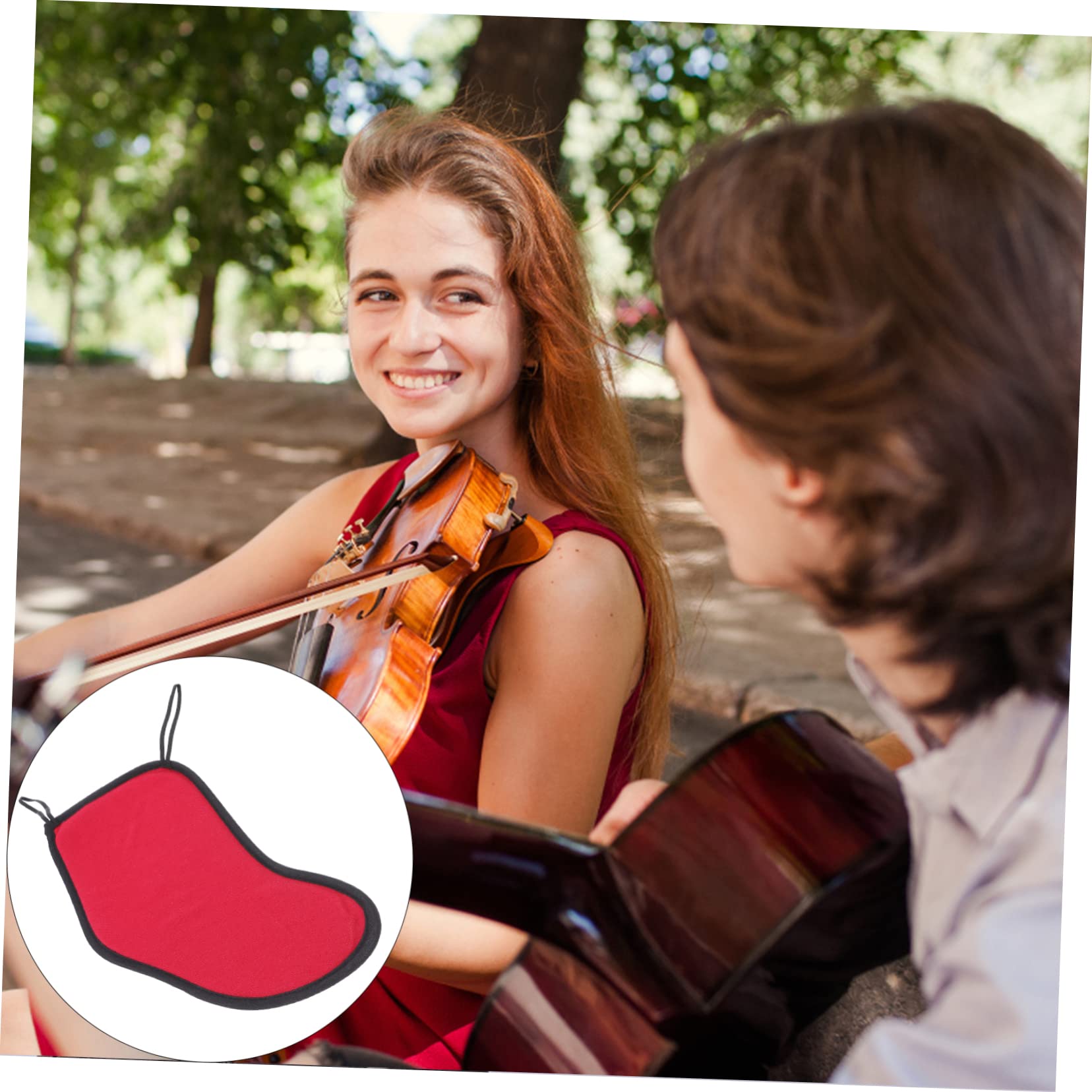 Totority 1Pc Soft Violin Chin Rest Pad Skin Friendly and Washable Comfortable Support for Violin Accessories Protects Instrument From Damage
