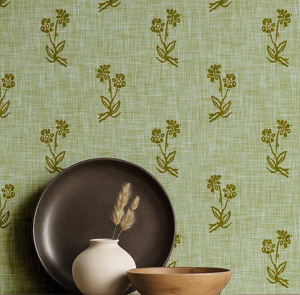 Papier peint floral moderne : masquez les défauts de vos murs avec ce vinyle autocollant