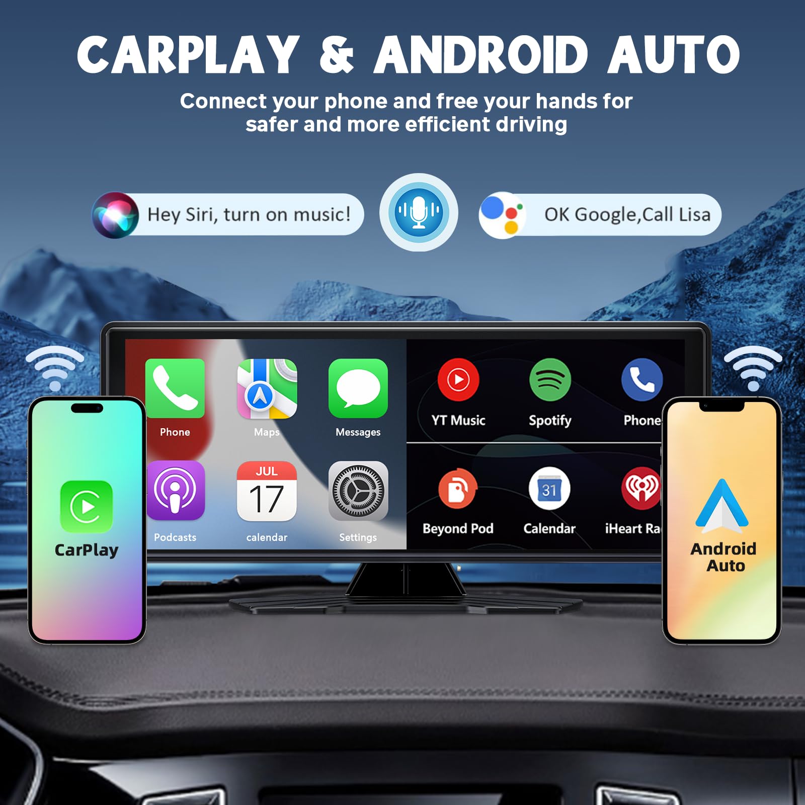 CarScreen Android 10.26 Pollici GPS Voce Control - Dettaglio