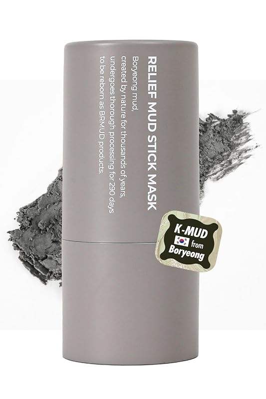 BRMUD Máscara de Argila em Bastão com Lama de Boryeong, Óleo de Melaleuca e PHA, 1,05 oz