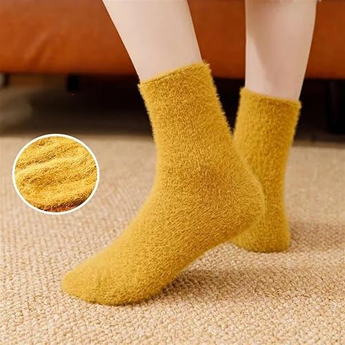 Miniatura 7 de TRENIS Ventilation Solid Socks Comfortable Socks Winter Warm Fluffy Bed Socks