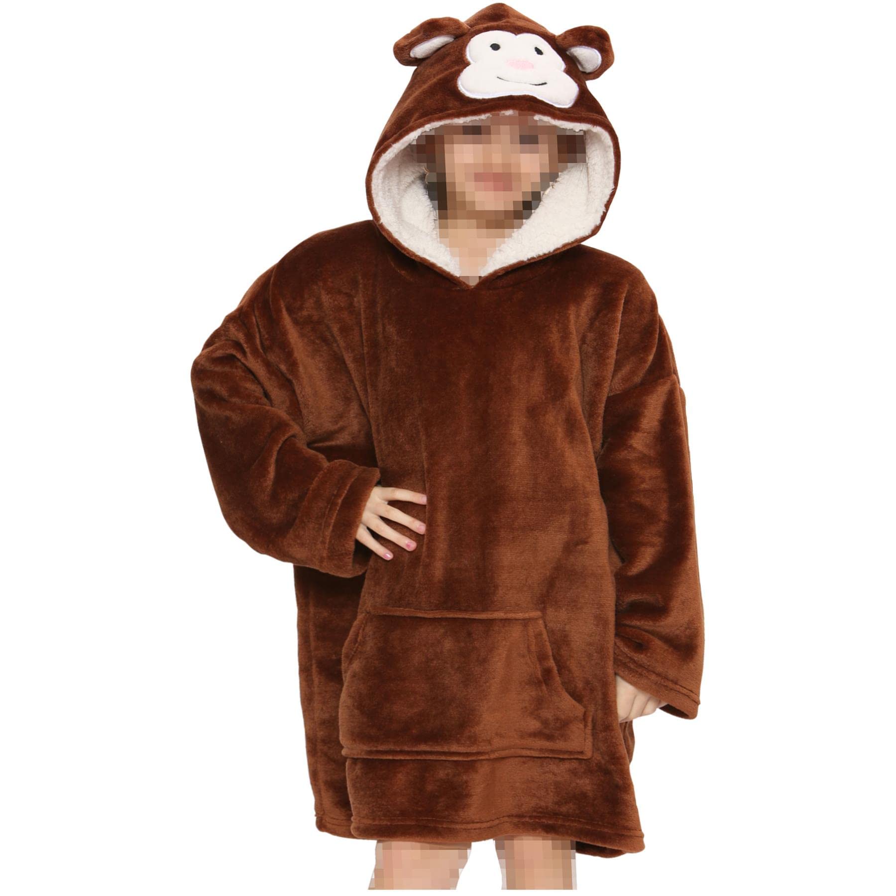 A2Z Unisex Mens Ladies Oversized Kangaroo Pocket - Snuggle 950 Monkey Adult One Size