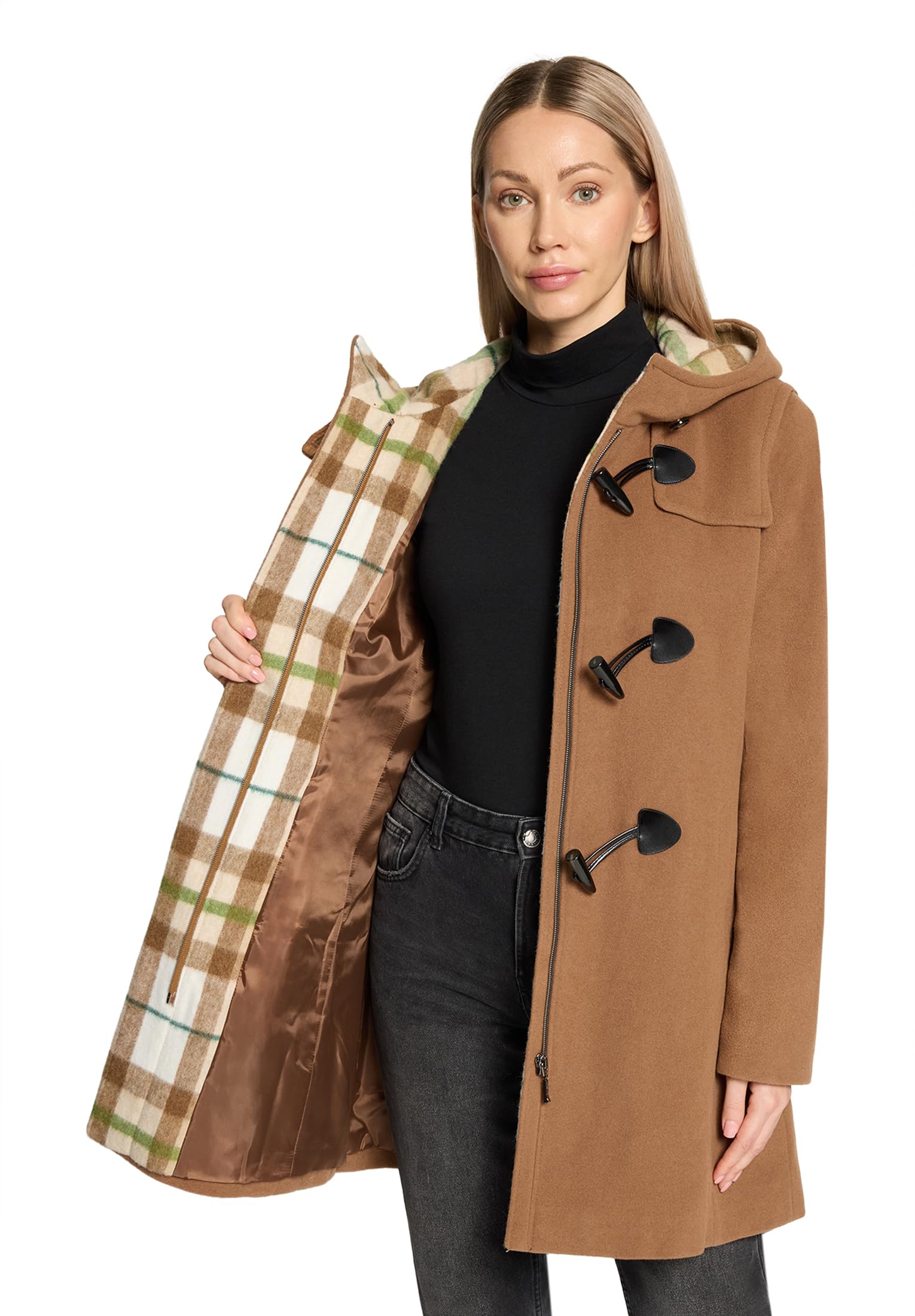 Gil Bret Damen Dufflecoat mit Kapuze