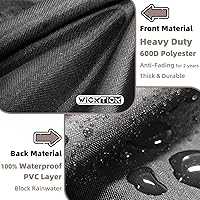 Vista 5 de Funda rectangular para mesa de fogata de gas de 44 x 28 pulgadas, cubierta para mesa de fuego resistente al agua 600D de servicio pesado para mesas