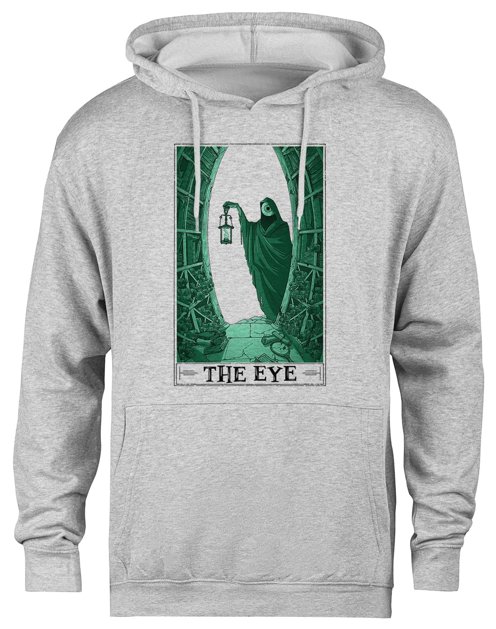 Oko Tarotesque Szara Bluza Z Kapturem Unisex Bez Płci Unisex Grey Hoodie Genderless Pullover