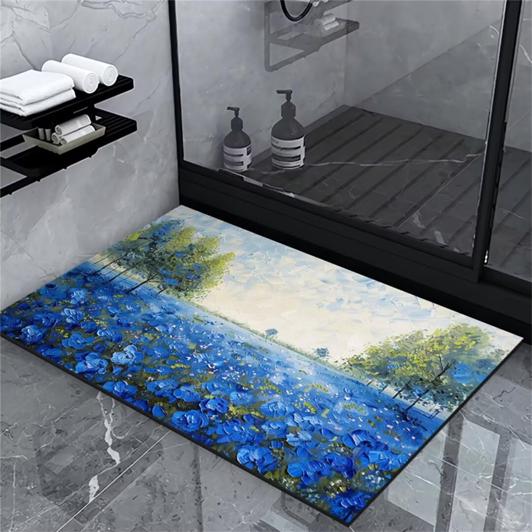 Tapis de bain séchage rapide en pierre lavable pour sécuriser la chambre et la douche
