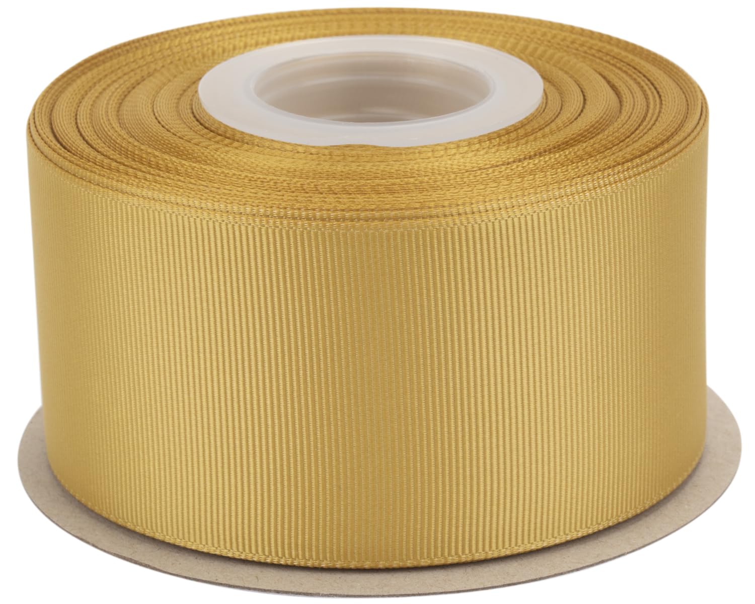 Ribbonitlux Grosgrain Ribbon 50mm x 22.5M โ Premium Polyester Craft Ribbon for Hair Bows, Gift Wrapping, Weddings & DIY โ Solid Gold(#687) โ 1 Roll