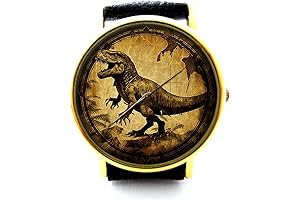 Vintage Dinosaur Leather Watch - Prehistoric Chic for Wrist
