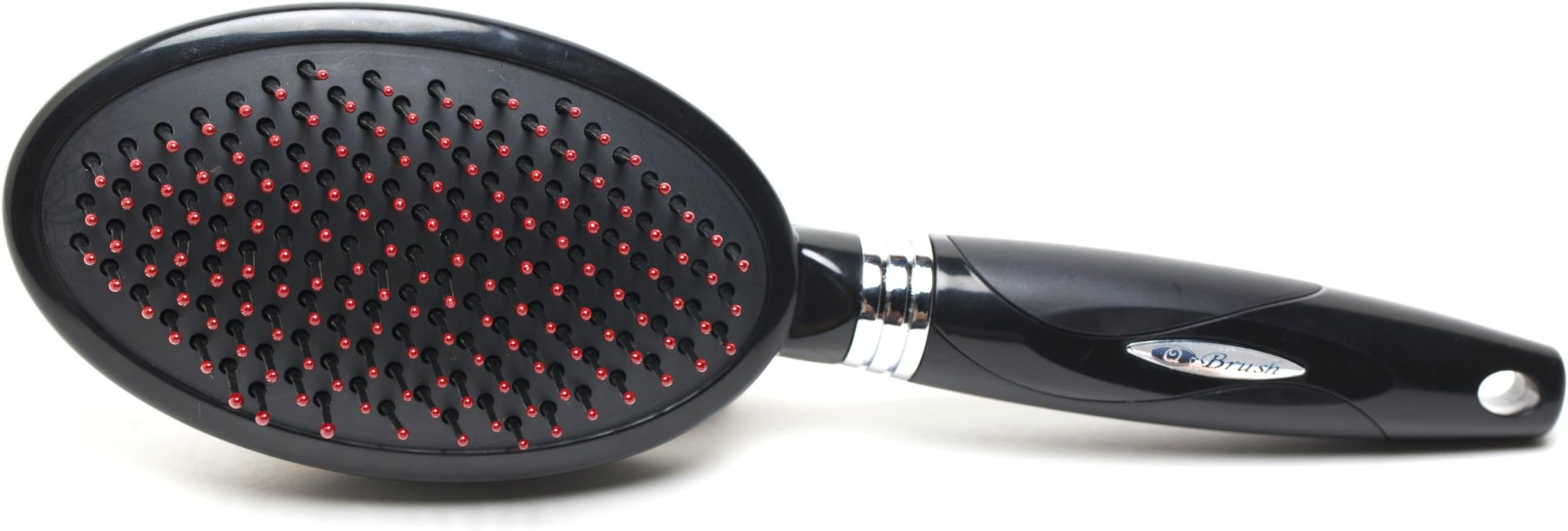 Q-Brush Self-Cleaning Hair Brush - Black Cushion Brush - Easy to Clean & Use