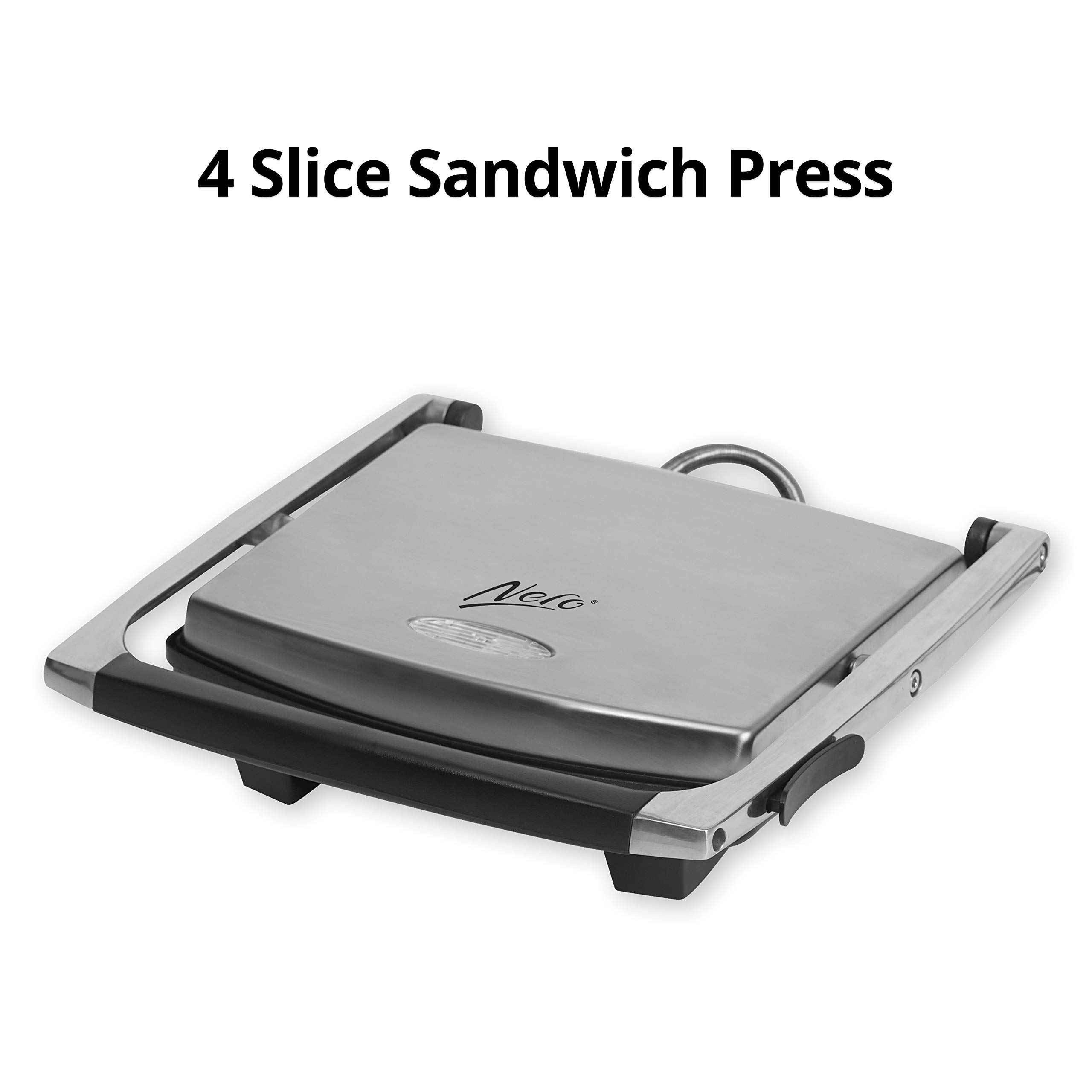 Nero Prensa para sándwiches de 4 rebanadas, 2000 W