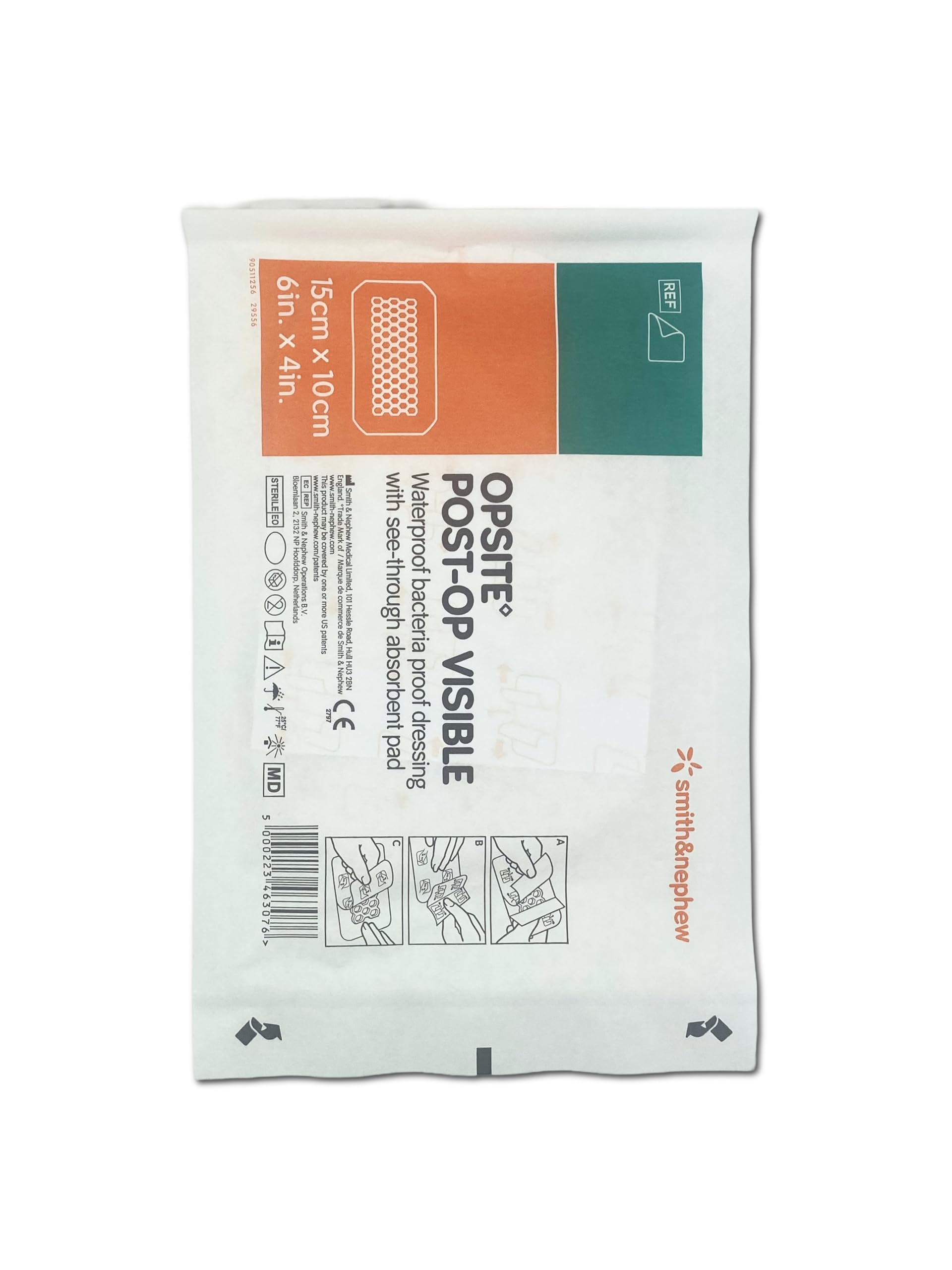 Smith+Nephew Opsite Post-Op Visible 10x15 cm | Medicazione Trasparente con Tampone a Nido d'Ape | 20 Pezzi