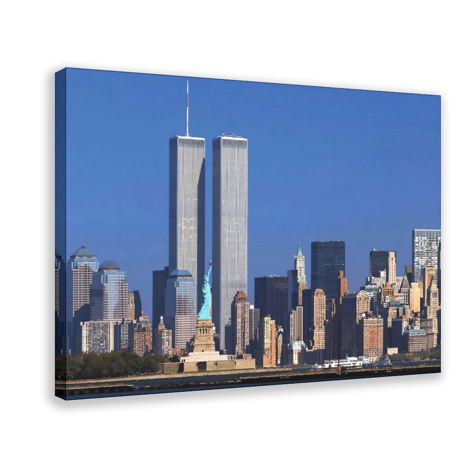 Qnvjqkdsi Frame Twin Towers Portrait Poster Canvas Poster Bedroom Decor Landscape Office Room Decor Gift 16" L X 24" W