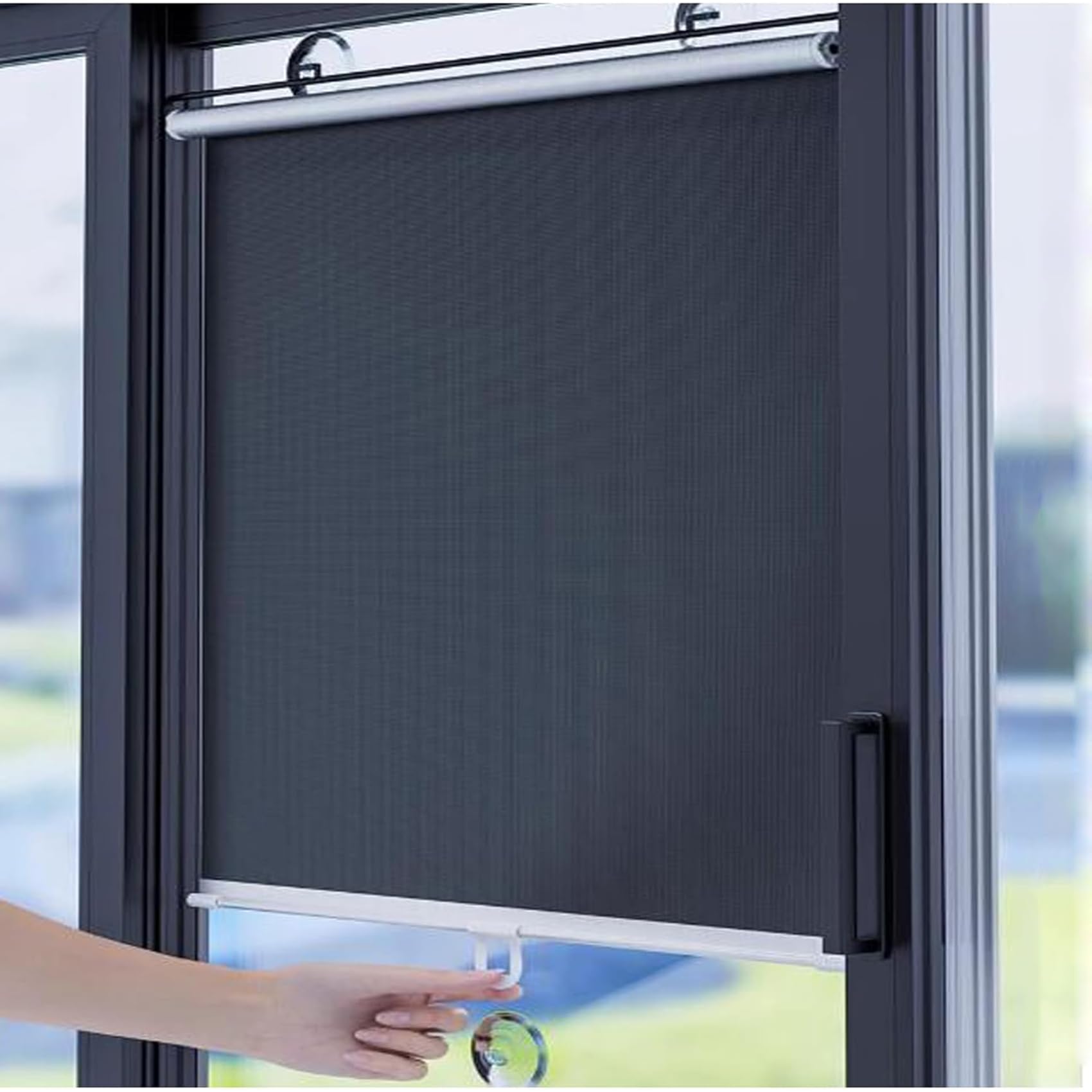 58x125cm Suction Cup Roller Blinds No Drilling,Blackout Curtains