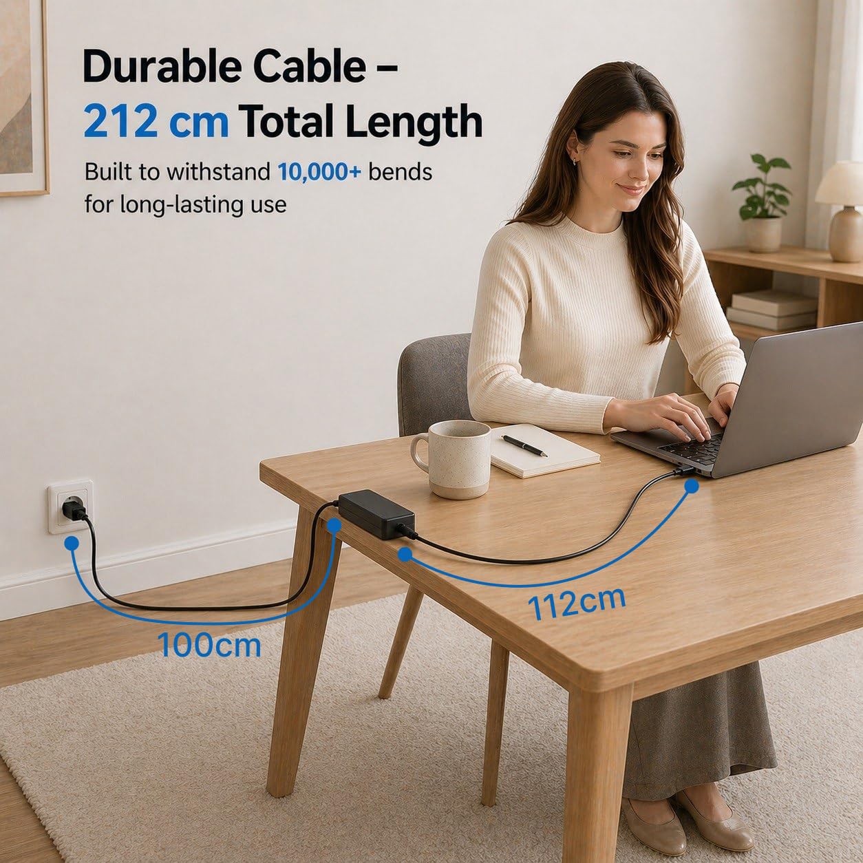 Alimentatore USB C 65W Caricatore compatibile con Lenovo ThinkPad X1 Carbon/Yoga/T14/T15/T470/T480/T490/T590/E580/E590/E595/E14/E15/L14/L15/X280/X380, IdeaPad,C740/720/730/910/920e/Chromebook TYPE C