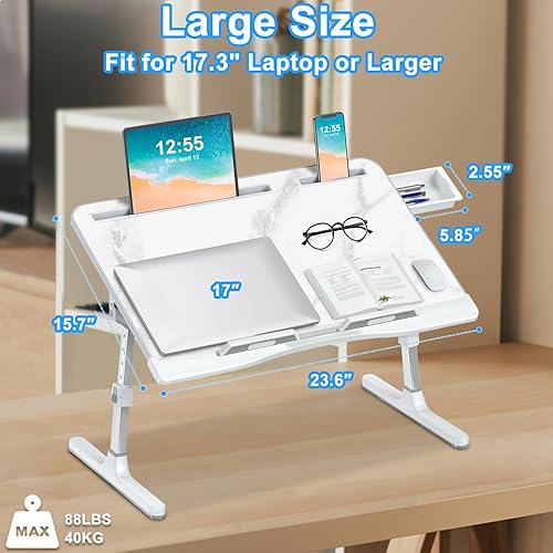 Miniatura 6 de Escritorio para cama - Negro y mármol