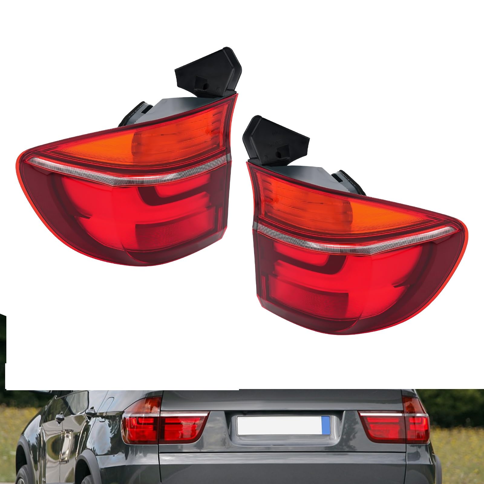 Rear LED Taillight Replacement for 2011-2013 X5 E70 35d 35i 50i LH RH Pair image 1