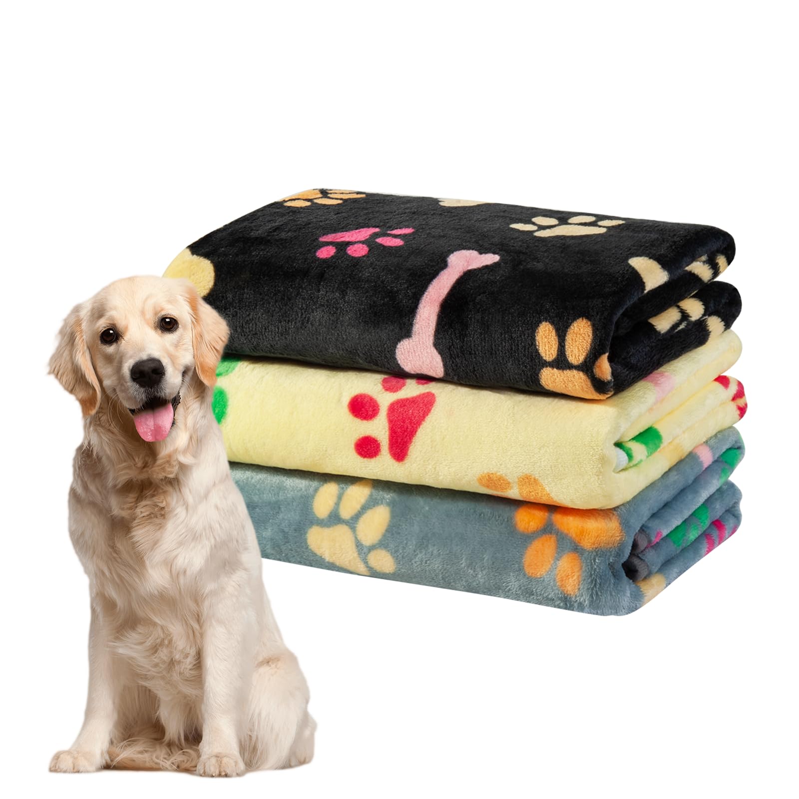 Couvertures pour chiens et chats : lot de 3 tapis en polaire douce pour isoler du sol froid