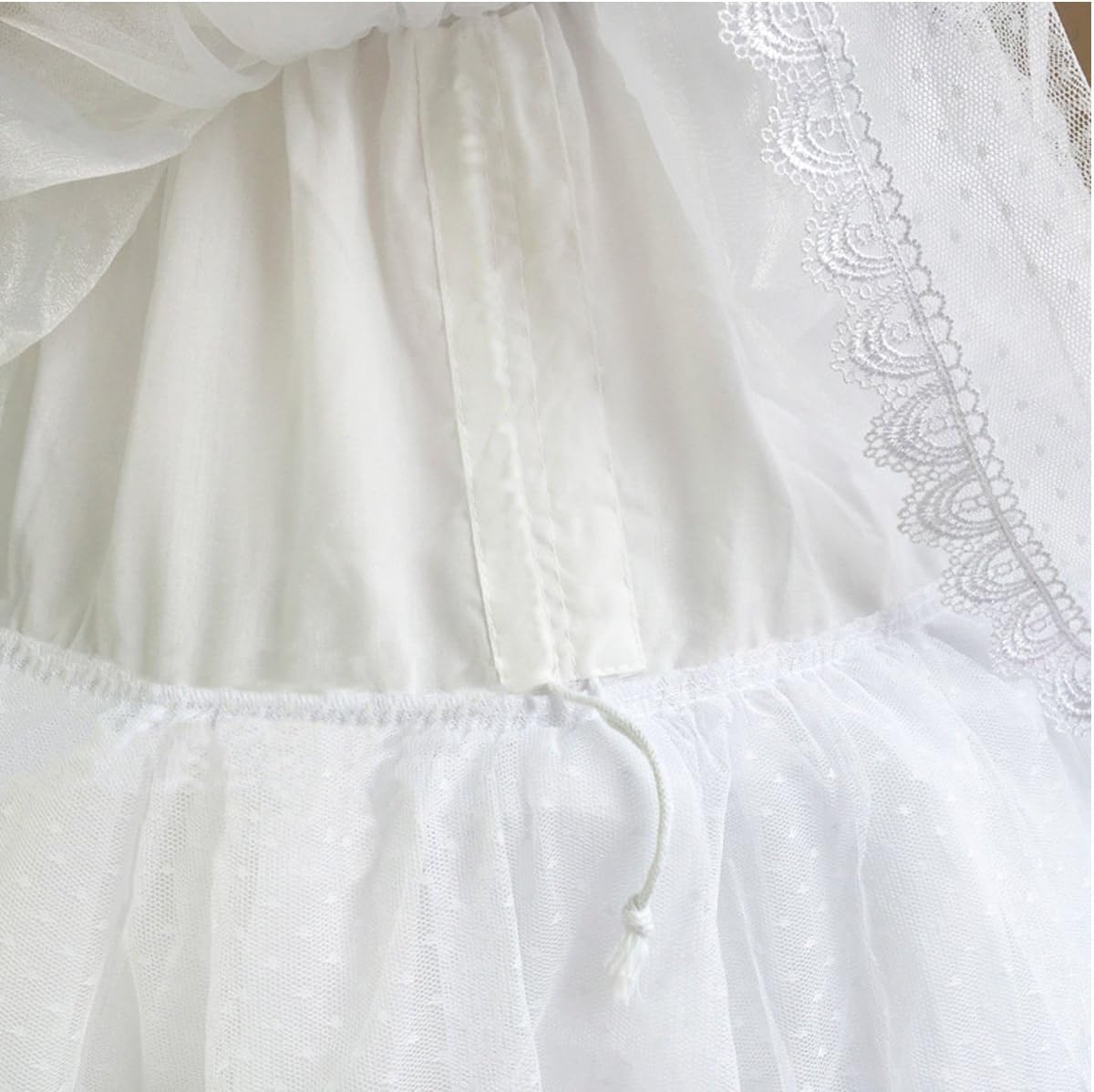 Long-Short White Pannier Hoop Skirt Underskirt Petticoat Lolita Dress - Image 6
